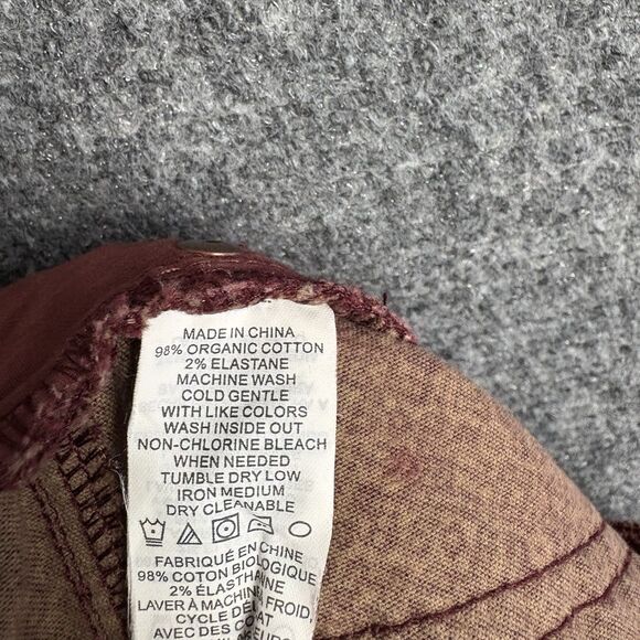 PrAna Pants Womens Size 4 Raisin Trinity Cord casual Organic - Picture 9 of 10